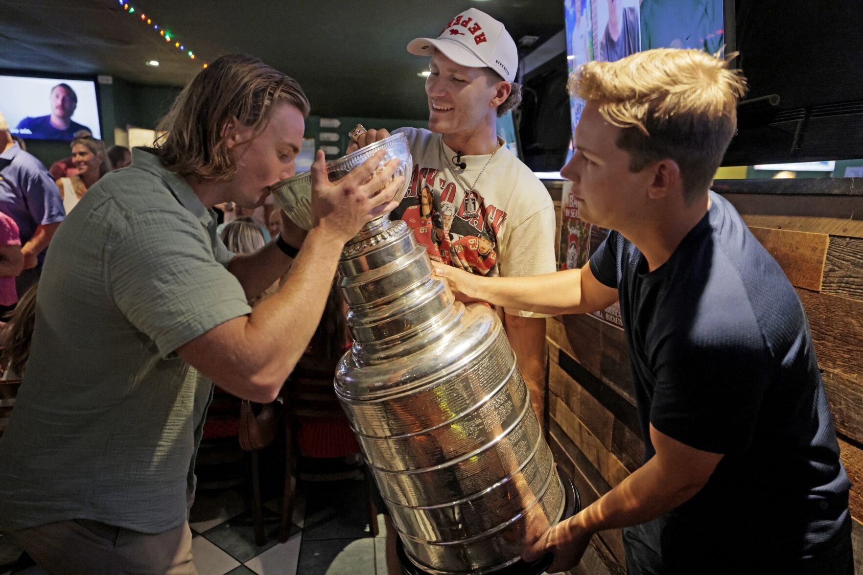 Panthers forward and ӣƵ native Matthew Tkachuk shares Stanley Cup after winning back-to-back NHL championships